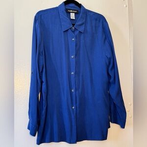 Sag Harbor Royal Blue Casual Button Down Shirt